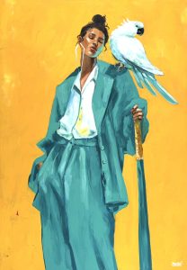 COCKATOO ON MY SHOULDER ORIGINAL BAGIRA